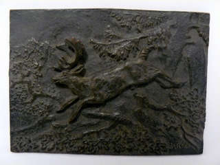 *R2000+* Antoine-Louis Barye (1796-1875 French) - Bronze High Relief Plaque of an ELK- INVESTMENT!!!