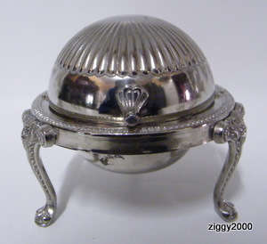 Silver Plated Butter Dish with retractable Dome Lid - Just Lovely!!! R1 N/R!!!