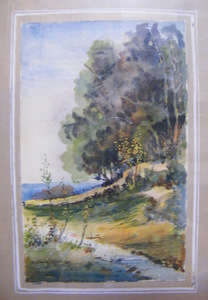 Arthur Gully RS Original Watercolour in ornate moulded frame, dated 1921 (no 4)- Stunning!