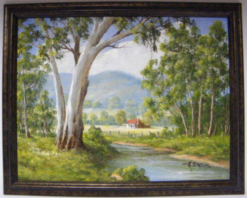 H Burns - Beautiful Original Oil Painting of a Landscape