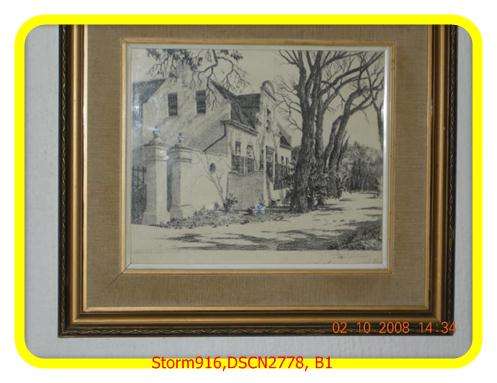 Thinus de Jong Etching - Signed, bankstamped, print. *Reduced*