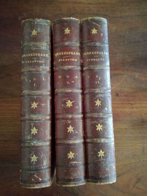 THE WORKS OF WILLIAM SHAKESPEARE - edited by Howard Staunton (only Vol. 1, 5 & 6) Published 1874!!!