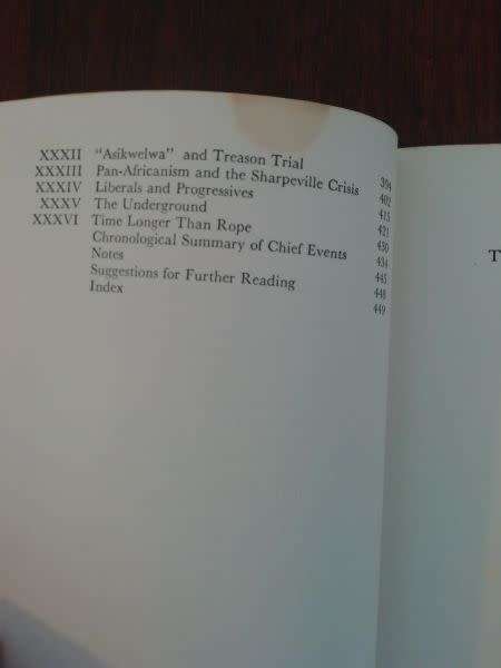 TIME LONGER THAN ROPE: The Black Man's Struggle for Freedom in South frica - Edward Roux