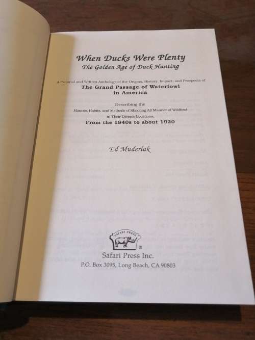 WHEN DUCKS WERE PLENTY - Ed Muderlak *signed