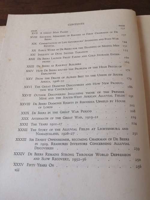 THE STORY OF DE BEERS - Hedley A Chilvers