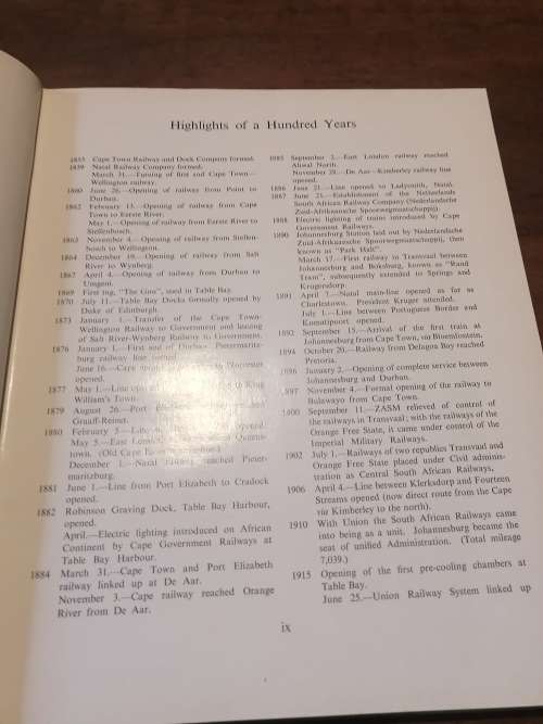 A CENTURY OF TRANSPORT 1860-1960 - A Record of Achievement of the SA Rail, Road, Air, Harbour