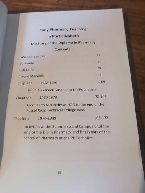 EARLY PHARMACY TEACHING IN PORT ELIZABETH: The Story of the Diploma in Pharmacy - Peter Loyson