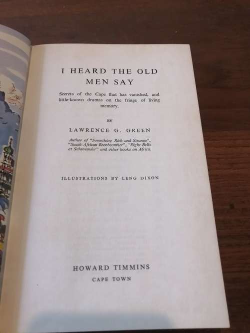 I HEARD THE OLD MEN SAY - Lawrence G Green *first edition