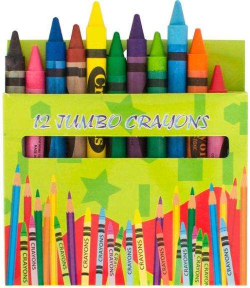 Art And Craft Wax Crayons Jumbo 12 Piece