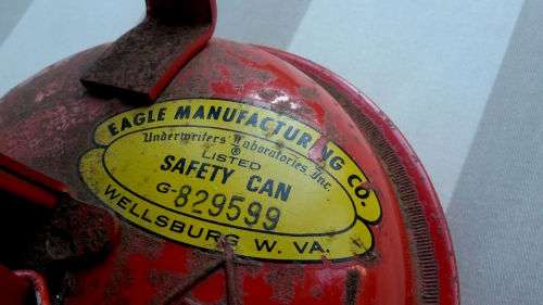 Vintage Eagle Safety Petrol Can