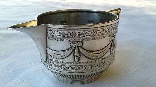 Antique Martin, Hall & Co. Silver Plate Milk Jug and Sugar Bowl