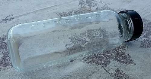 Vintage Glass Everflow Glass Babies Bottle with Original Lid Made in USA