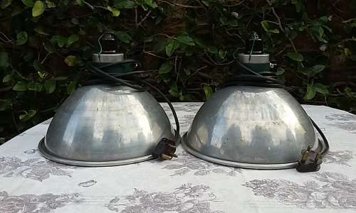 Set of TWO 1950's Adjustable Industrial Lights with Original Bakelite Fittings (PRICE FOR BOTH!!!)