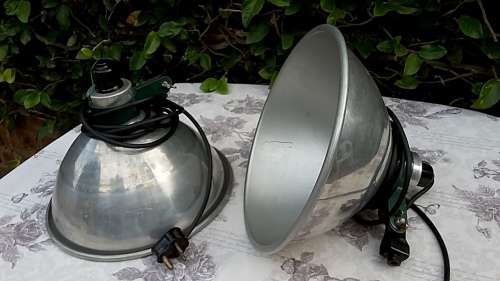 Set of TWO 1950's Adjustable Industrial Lights with Original Bakelite Fittings (PRICE FOR BOTH!!!)