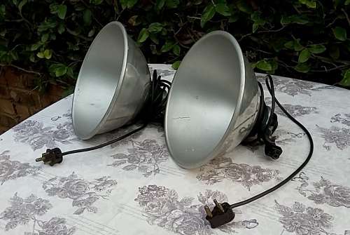 Set of TWO 1950's Adjustable Industrial Lights with Original Bakelite Fittings (PRICE FOR BOTH!!!)
