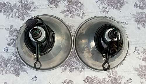 Set of TWO 1950's Adjustable Industrial Lights with Original Bakelite Fittings (PRICE FOR BOTH!!!)