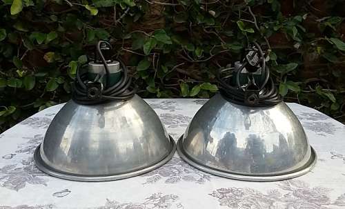 Set of TWO 1950's Adjustable Industrial Lights with Original Bakelite Fittings (PRICE FOR BOTH!!!)