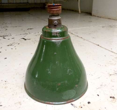 *RESERVED DONALD* VINTAGE STUDIO ENAMEL LIGHT WITH FIXTURE
