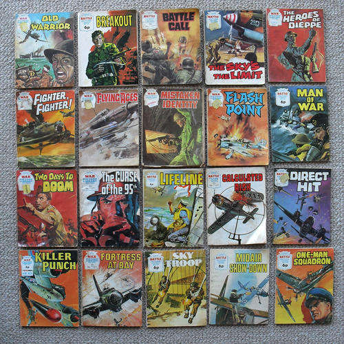 COLLECTION OF 20 VINTAGE WAR PICTURE COMIC BOOKS - FREE POSTAGE  (WW2)(WORLD WAR 2)