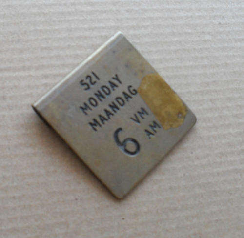 SOUTH AFRICAN POST OFFICE BRASS COLLECTION TAG (FREE POSTAGE)(POST BOX)(SAPO)(POST BOX)