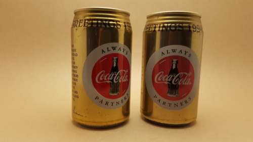 Sealed 94 Greetings Coke cans