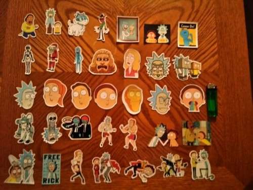 35 pcs Rick & Morty Waterproof Decal Stickers for Notebook Skateboard Motorcycle Luggage Car Fridge