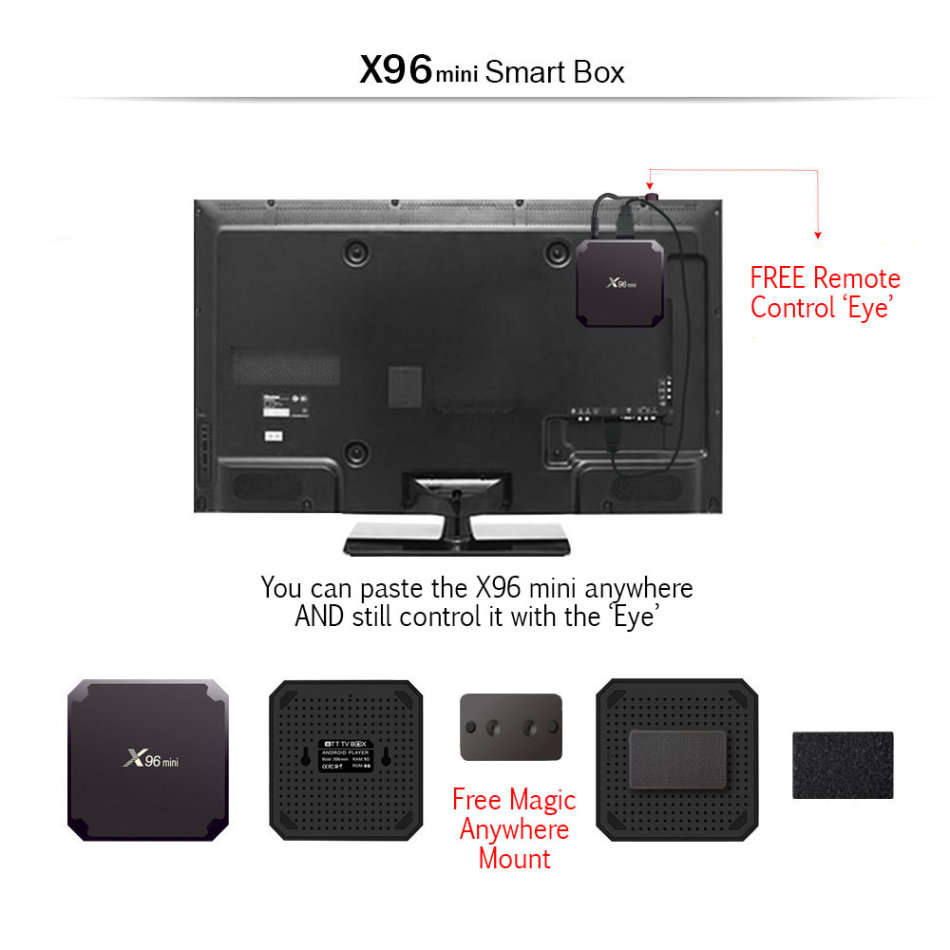 X96 Mini 1GB/2GB RAM 8GB/16GB ROM Quad Core True 4K Smart TV Android OTT Box Android 7.1