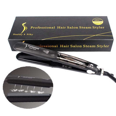 PROMO - 2017-2018 Professional 450F Argan Oil Infusion Steam Flat Iron w/ Fast Heating Ceramic Vapor