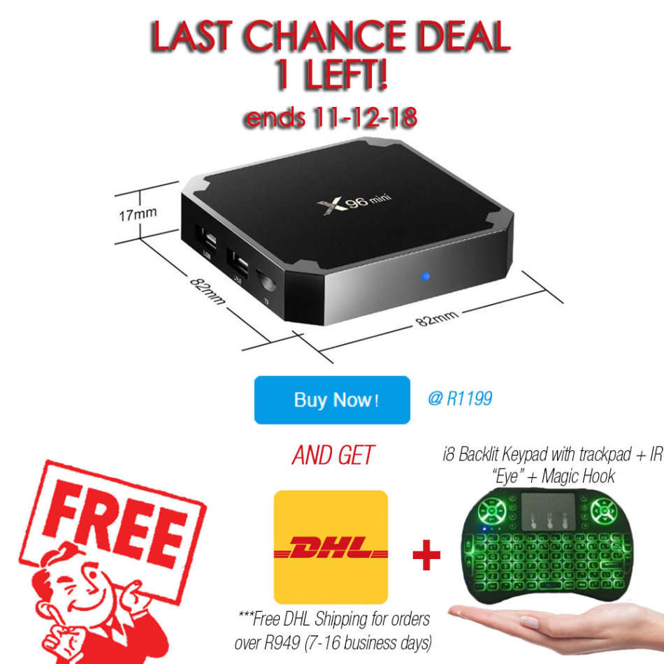 X96 Mini 1GB/2GB RAM 8GB/16GB ROM Quad Core True 4K Smart TV Android OTT Box Android 7.1