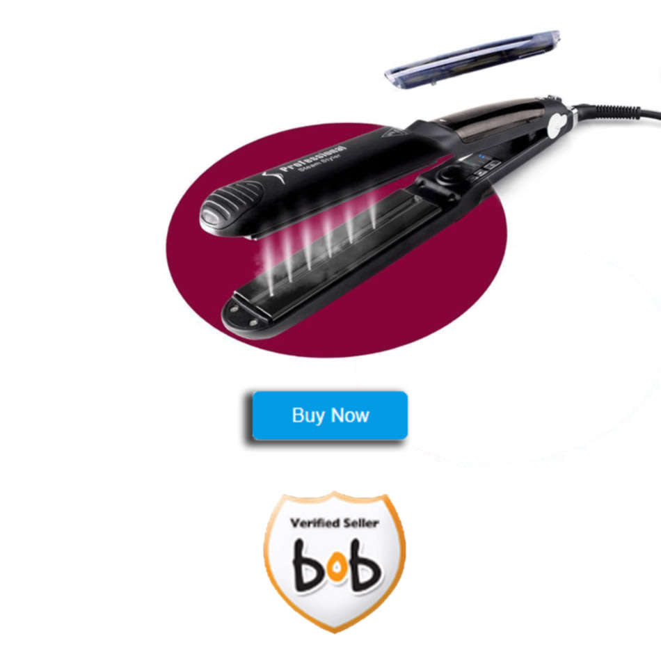 PROMO - 2017-2018 Professional 450F Argan Oil Infusion Steam Flat Iron w/ Fast Heating Ceramic Vapor