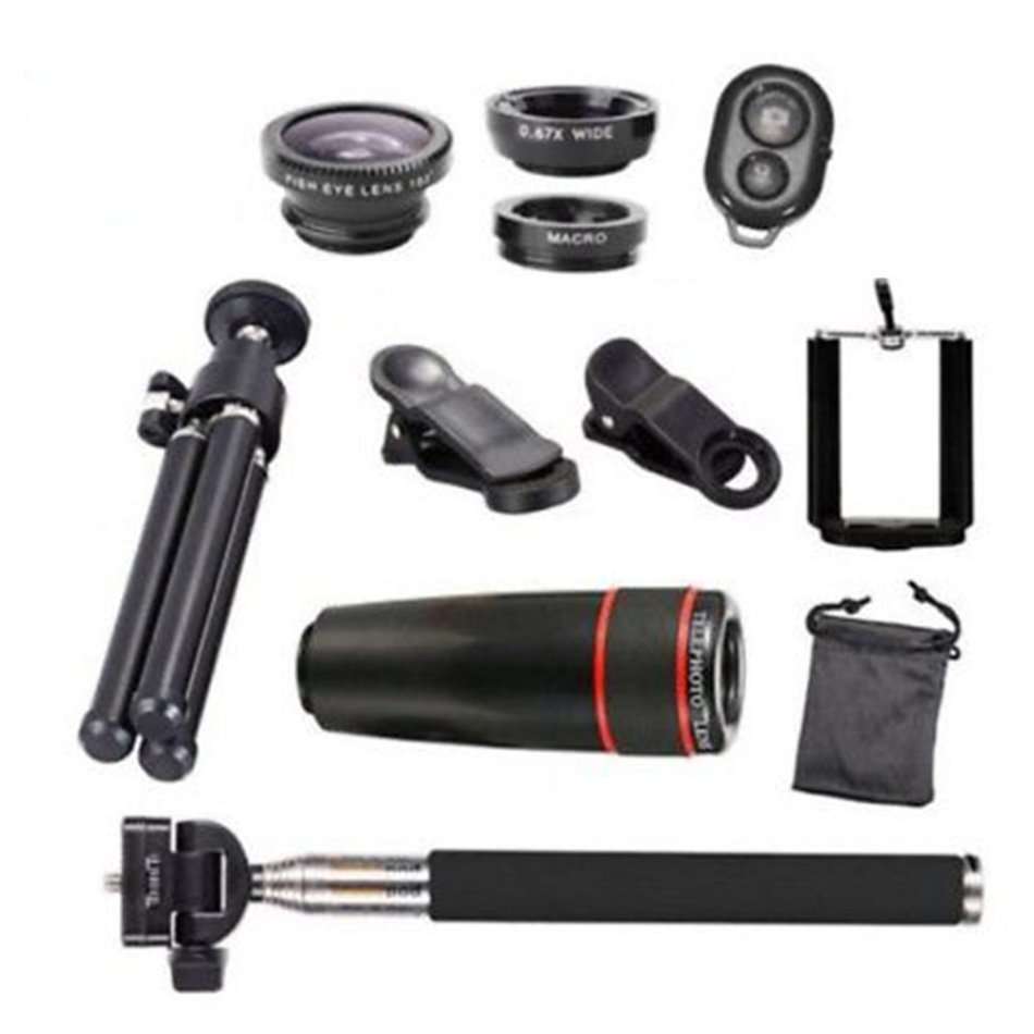 Phone Lens Kit | Includes Tripod | Selfie Stick | Remote Camera Trigger | Universal Compatibility