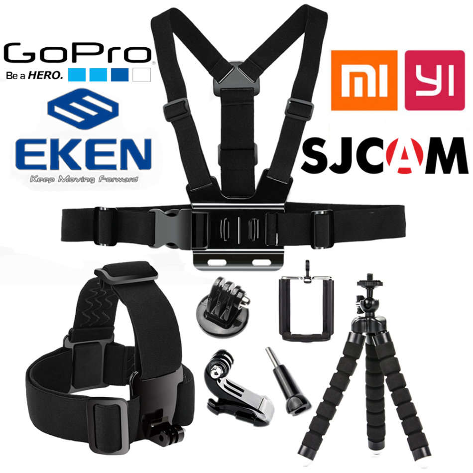 Action Camera Mount Mega Bundle | Head & Body Mount | Universal Compatibility | incl. Posable Tripod