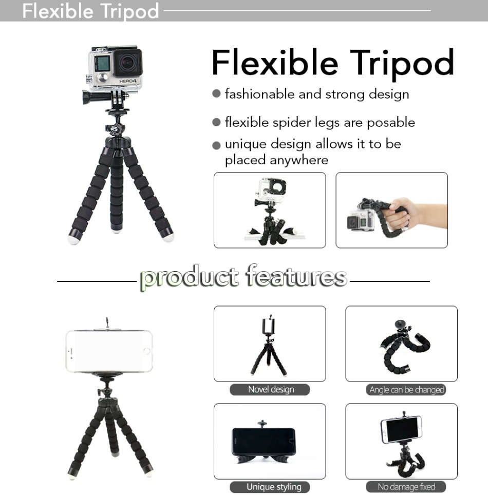 Action Camera Mount Mega Bundle | Head & Body Mount | Universal Compatibility | incl. Posable Tripod