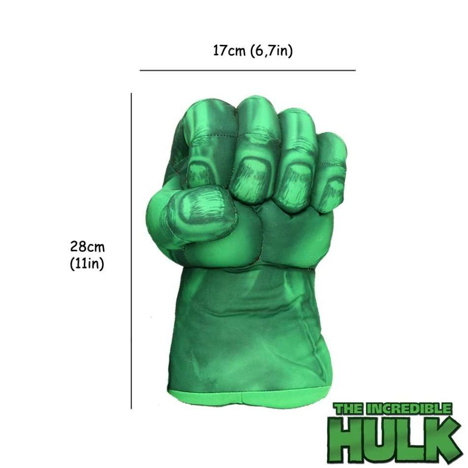 Incredible Hulk SMASH Plush Gloves | 11" Soft Plush | Fits Most Kids & Some Adults