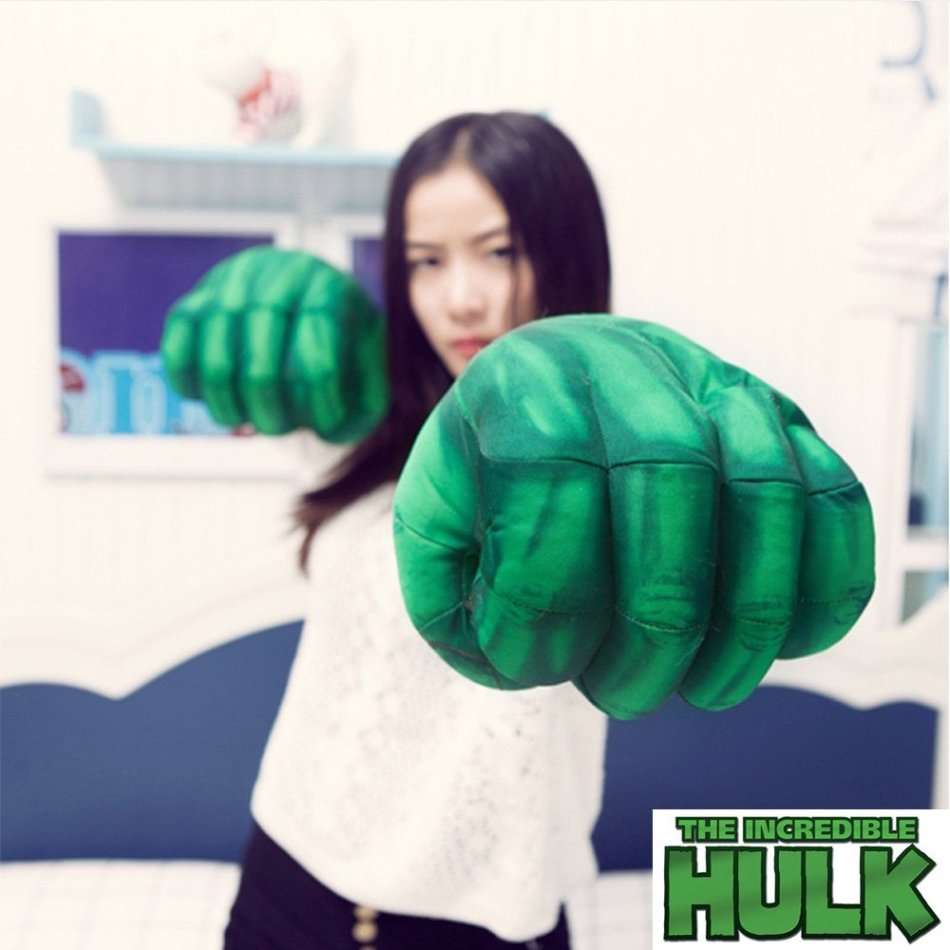 Incredible Hulk SMASH Plush Gloves | 11" Soft Plush | Fits Most Kids & Some Adults