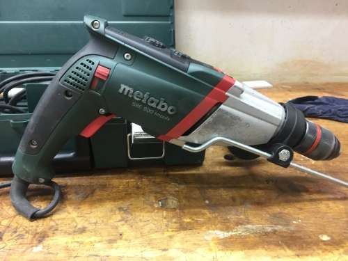 High powered Metabo corded Drill with metabox, for brick walls, steel and wood