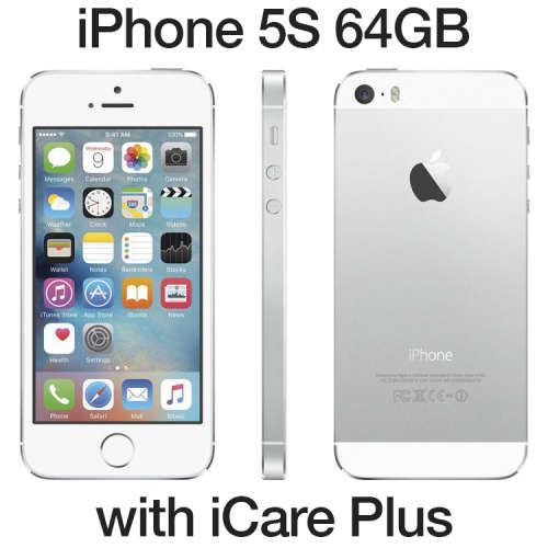 Apple iPhone 5S 64GB Silver [used | mint condition] - includes accessories, free shipping, warranty