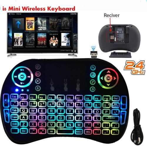 3 Color Wireless Backlit Mini Keyboard with Touchpad