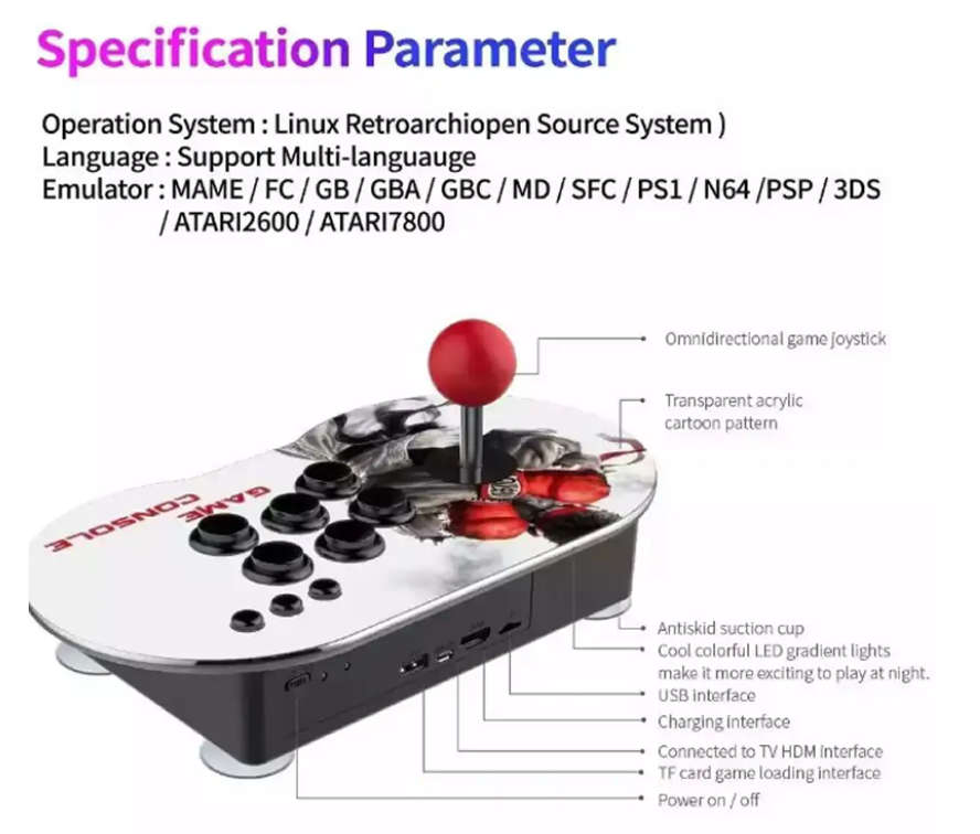 Retro Arcade Game with dual Joystick Controller