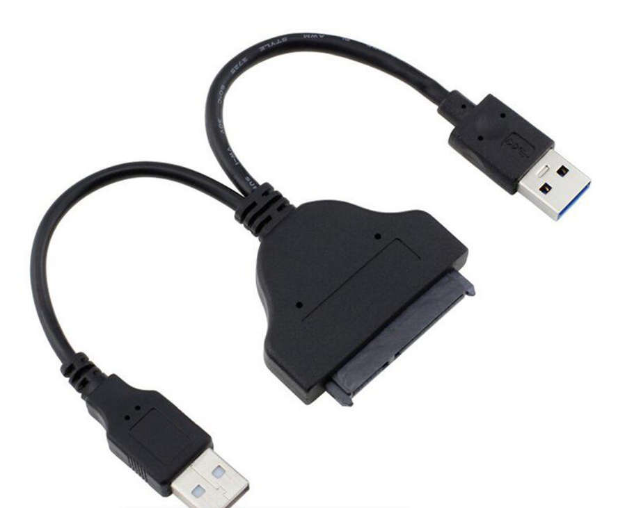 Dual USB 3.0 & USB 2.0 SATA Adapter Cable - Black