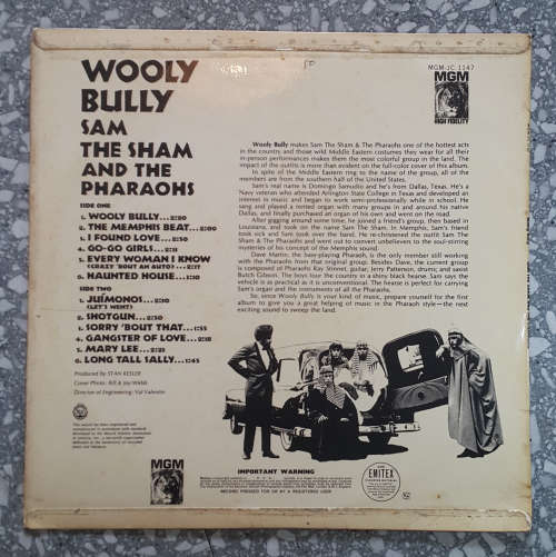 SAM THE SHAM AND THE PHARAOHS - WOOLY BULLY , LP, Album, Mono Country: South Africa Released: 1965