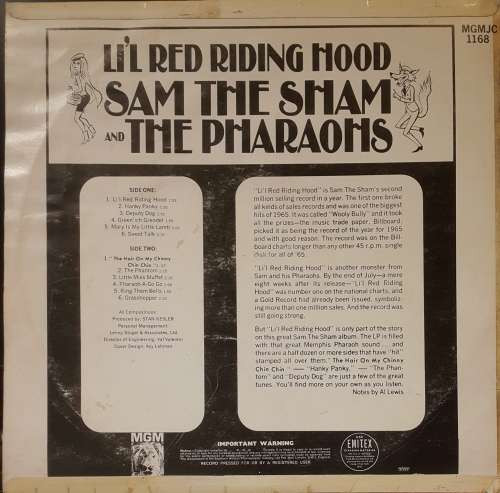 SAM THE SHAM AND THE PHARAOHS - LI`L RED RIDING HOOD, LP, Album, Mono Country: South Africa 1966