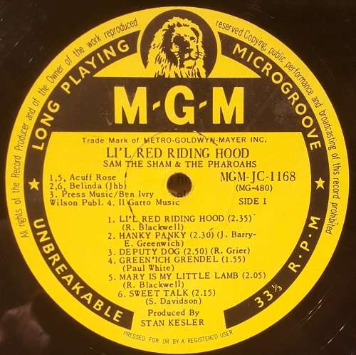 SAM THE SHAM AND THE PHARAOHS - LI`L RED RIDING HOOD, LP, Album, Mono Country: South Africa 1966