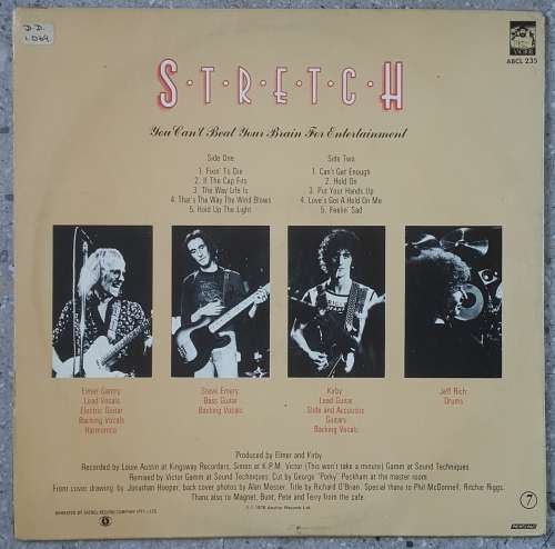 STRETCH - YOU CAN`T BEAT YOUR BRAIN FOR ENTERTAINMENT  Vinyl, LP Country:South Africa/Rhodesia ?1976