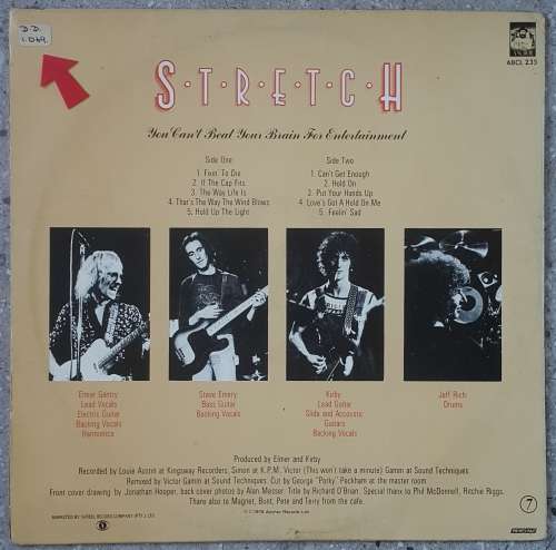STRETCH - YOU CAN`T BEAT YOUR BRAIN FOR ENTERTAINMENT  Vinyl, LP Country:South Africa/Rhodesia ?1976