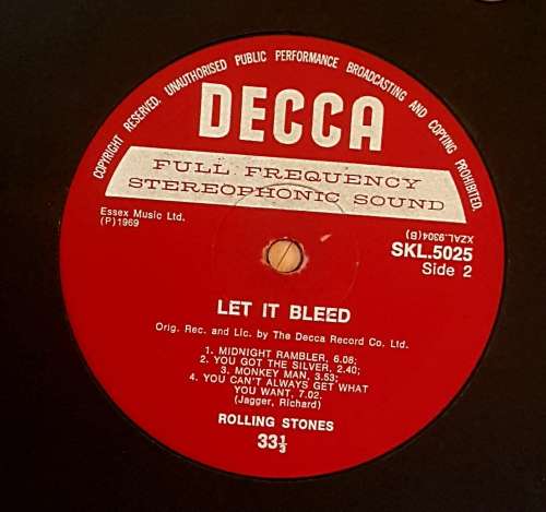 ROLLING STONES -  LET IT BLEED Vinyl, LP, Album, Stereo Country: South Africa Released: 1969