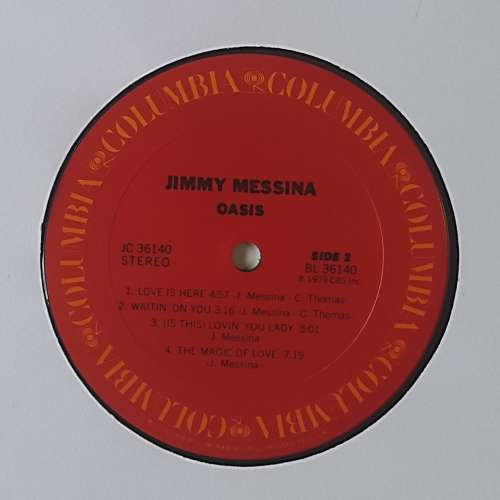 JIMMY MESSINA - OASIS Vinyl, LP, Album, Stereo, Santa Maria Pressing Country: US Released: 1979