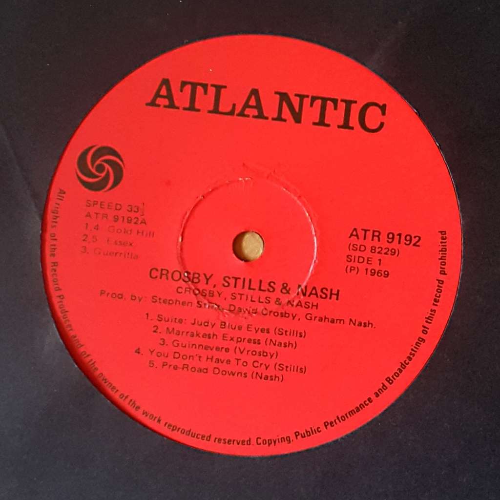 CROSBY, STILLS & NASH - CROSBY, STILLS & NASH Vinyl, LP, Album, Stereo, G/fold Country: SA 1969