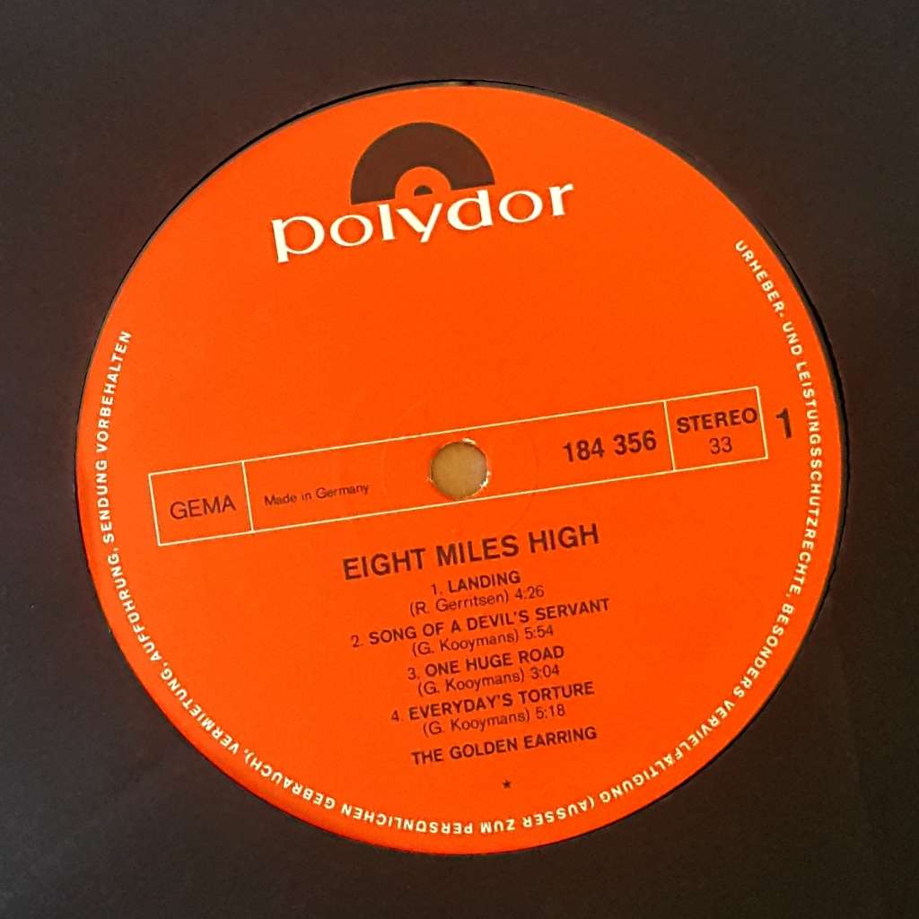 GOLDEN EARRING - EIGHT MILES HIGH Vinyl, LP, Album, Reissue Country: Germany Released: 1974