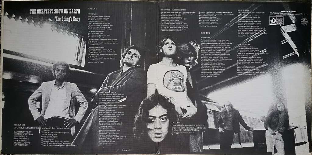 THE GREATEST SHOW ON EARTH - THE GOING`S EASY  Vinyl, LP, Album Country: South Africa Released: 1970